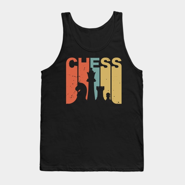 retro vintage chess design / chess lover  / chess gift idea / chess present Tank Top by Anodyle